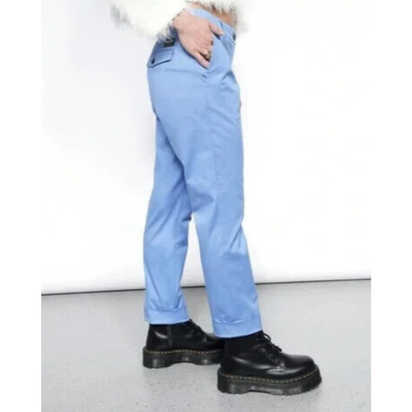 Wildfang The Essential Trouser in Periwinkle Blue Size 10 - Picture 5 of 11